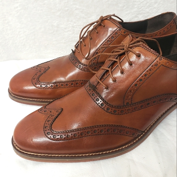 Cole Haan  Wingtip Oxford British Tan Sz-12M NikeAir Technology - Picture 10 of 13